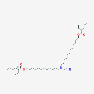 molecular formula C44H88N2O4 B13354085 ((2-(Dimethylamino)ethyl)azanediyl)bis(dodecane-12,1-diyl) bis(2-ethylhexanoate) 