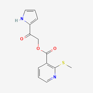 [2-oxo-2-(1H-pyrrol-2-yl)ethyl] 2-methylsulfanylpyridine-3-carboxylate