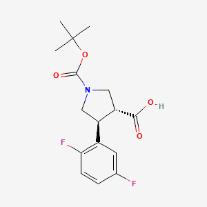 (3R,4S)-1-(tert-Butoxycarbonyl)-4-(2,5-difluorophenyl)pyrrolidine-3-carboxylic acid