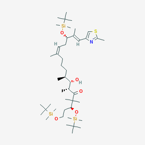 molecular formula C45H87NO5SSi3 B13354130 (7S,10R,11S,12S,19S,Z)-7-((tert-Butyldimethylsilyl)oxy)-11-hydroxy-2,2,3,3,8,8,10,12,16,21,21,22,22-tridecamethyl-19-((E)-1-(2-methylthiazol-4-yl)prop-1-en-2-yl)-4,20-dioxa-3,21-disilatricos-16-en-9-one 