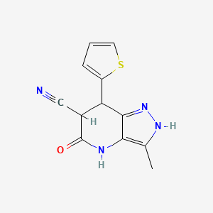 3-methyl-5-oxo-7-(2-thienyl)-4,5,6,7-tetrahydro-2H-pyrazolo[4,3-b]pyridine-6-carbonitrile