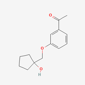 molecular formula C14H18O3 B13354168 1-(3-((1-Hydroxycyclopentyl)methoxy)phenyl)ethan-1-one 