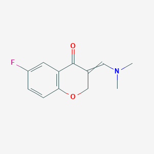 molecular formula C12H12FNO2 B1335420 3-(Dimethylaminomethylidene)-6-fluorochromen-4-one 
