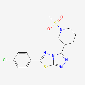 6-(4-Chlorophenyl)-3-[1-(methylsulfonyl)-3-piperidinyl][1,2,4]triazolo[3,4-b][1,3,4]thiadiazole