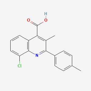 molecular formula C18H14ClNO2 B1335423 8-Chloro-3-methyl-2-(4-methylphenyl)quinoline-4-carboxylic acid CAS No. 862647-92-5