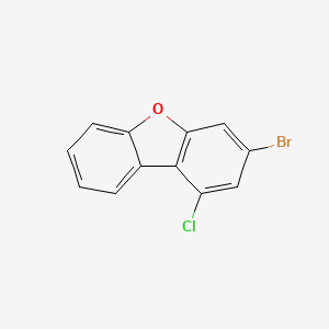 molecular formula C12H6BrClO B13354241 3-Bromo-1-chlorodibenzo[b,d]furan 