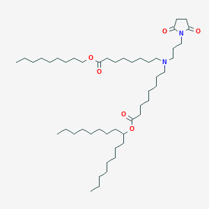 Heptadecan-9-yl 8-((3-(2,5-dioxopyrrolidin-1-yl)propyl)(8-(nonyloxy)-8-oxooctyl)amino)octanoate