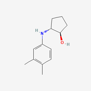 molecular formula C13H19NO B13354313 (1R,2R)-2-((3,4-Dimethylphenyl)amino)cyclopentan-1-ol 