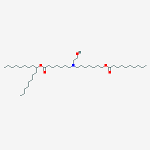 molecular formula C43H85NO5 B13354334 7-((7-(Heptadecan-9-yloxy)-7-oxoheptyl)(2-hydroxyethyl)amino)heptyl decanoate 