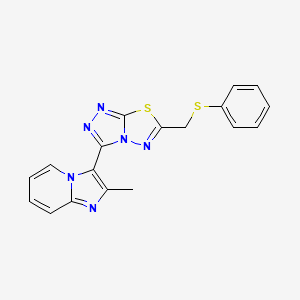 2-Methyl-3-{6-[(phenylsulfanyl)methyl][1,2,4]triazolo[3,4-b][1,3,4]thiadiazol-3-yl}imidazo[1,2-a]pyridine