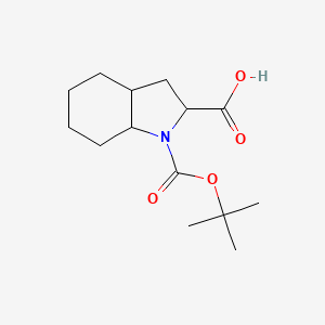 molecular formula C14H23NO4 B1335435 1-[(叔丁氧羰基)]-八氢-1H-吲哚-2-羧酸 CAS No. 143978-66-9