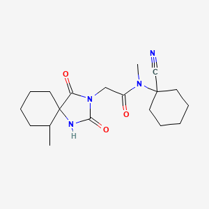 N-(1-cyanocyclohexyl)-N-methyl-2-(6-methyl-2,4-dioxo-1,3-diazaspiro[4.5]decan-3-yl)acetamide