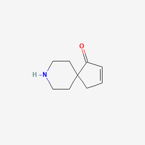 molecular formula C9H13NO B13354394 8-Azaspiro[4.5]dec-2-en-1-one 