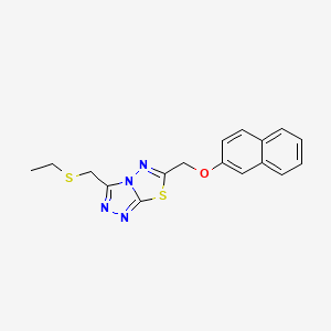 {3-[(Ethylsulfanyl)methyl][1,2,4]triazolo[3,4-b][1,3,4]thiadiazol-6-yl}methyl 2-naphthyl ether