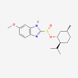 molecular formula C18H26N2O3S B13354414 (1R,2S,5R)-2-Isopropyl-5-methylcyclohexyl 6-methoxy-1H-benzo[d]imidazole-2-sulfinate 