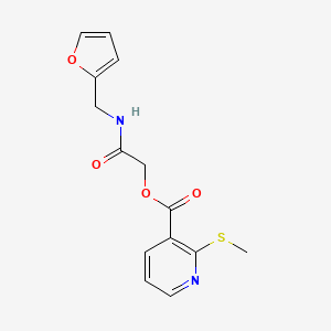 2-((Furan-2-ylmethyl)amino)-2-oxoethyl 2-(methylthio)nicotinate