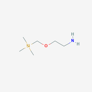 molecular formula C6H17NOSi B13354449 2-((Trimethylsilyl)methoxy)ethan-1-amine 