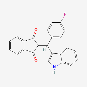 2-[(4-fluorophenyl)(1H-indol-3-yl)methyl]-1H-indene-1,3(2H)-dione