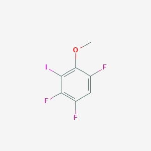 molecular formula C7H4F3IO B13354500 1,2,5-Trifluoro-3-iodo-4-methoxybenzene 