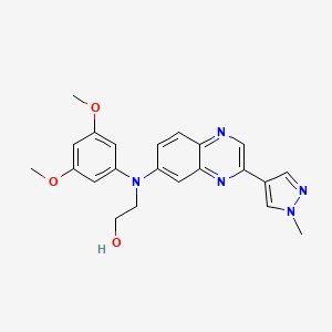 2-((3,5-Dimethoxyphenyl)(3-(1-methyl-1H-pyrazol-4-yl)quinoxalin-6-yl)amino)ethanol