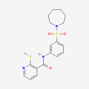 N-[3-(azepan-1-ylsulfonyl)phenyl]-2-methylsulfanylpyridine-3-carboxamide