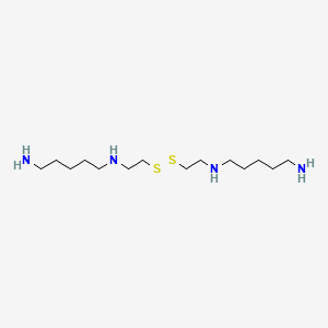 molecular formula C14H34N4S2 B13354592 1,5-Pentanediamine, N,N''-(dithiodi-2,1-ethanediyl)bis- CAS No. 33986-11-7