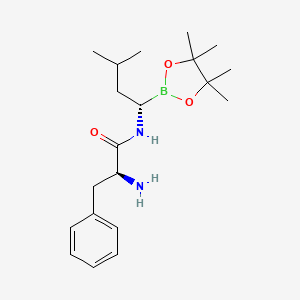 (2S)-2-amino-N-[(1S)-3-methyl-1-(4,4,5,5-tetramethyl-1,3,2-dioxaborolan-2-yl)butyl]-3-phenylpropanamide