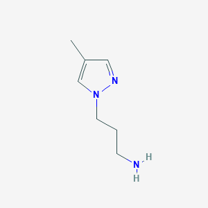 molecular formula C7H13N3 B1335463 3-(4-甲基-1H-吡唑-1-基)丙-1-胺 CAS No. 956758-69-3