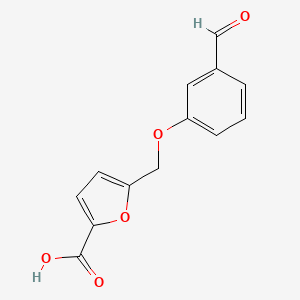 B1335465 5-[(3-Formylphenoxy)methyl]-2-furoic acid CAS No. 881041-10-7