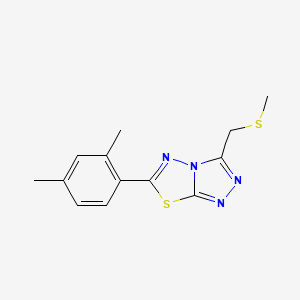 6-(2,4-Dimethylphenyl)-3-[(methylsulfanyl)methyl][1,2,4]triazolo[3,4-b][1,3,4]thiadiazole