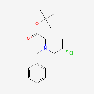 molecular formula C16H24ClNO2 B13354681 tert-Butyl (S)-N-benzyl-N-(2-chloropropyl)glycinate 