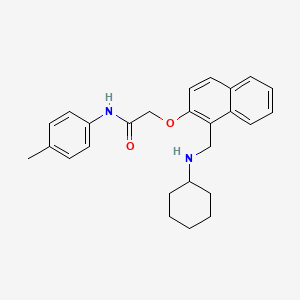 2-({1-[(cyclohexylamino)methyl]-2-naphthyl}oxy)-N-(4-methylphenyl)acetamide