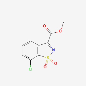 molecular formula C9H6ClNO4S B13354710 Methyl 7-chlorobenzo[d]isothiazole-3-carboxylate 1,1-dioxide 