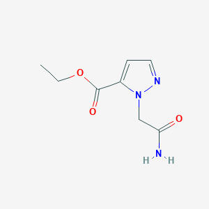 molecular formula C8H11N3O3 B13354712 Ethyl 1-(2-amino-2-oxoethyl)-1H-pyrazole-5-carboxylate 