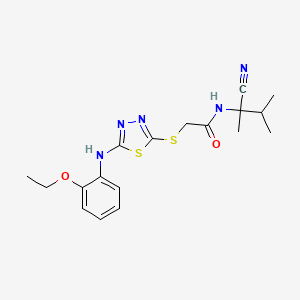 N-(1-cyano-1,2-dimethylpropyl)-2-({5-[(2-ethoxyphenyl)amino]-1,3,4-thiadiazol-2-yl}sulfanyl)acetamide