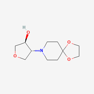 (3S,4R)-4-(1,4-Dioxa-8-azaspiro[4.5]decan-8-yl)tetrahydrofuran-3-ol