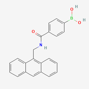 molecular formula C22H18BNO3 B13354757 Boronic acid, [4-[[(9-anthracenylmethyl)amino]carbonyl]phenyl]- CAS No. 644964-56-7