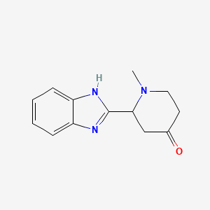 molecular formula C13H15N3O B13354766 2-(1H-Benzo[d]imidazol-2-yl)-1-methylpiperidin-4-one 