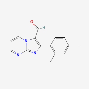 molecular formula C15H13N3O B1335477 2-(2,4-二甲基苯基)咪唑并[1,2-a]嘧啶-3-甲醛 CAS No. 881040-36-4