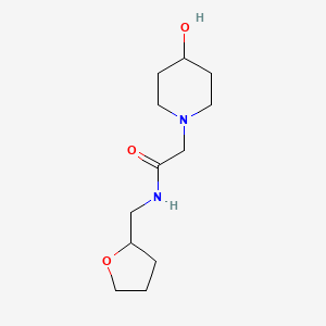 molecular formula C12H22N2O3 B13354788 2-(4-hydroxypiperidin-1-yl)-N-[(oxolan-2-yl)methyl]acetamide 