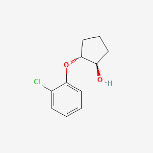 molecular formula C11H13ClO2 B13354823 Rel-(1R,2R)-2-(2-chlorophenoxy)cyclopentan-1-ol 