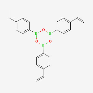 molecular formula C24H21B3O3 B13354828 2,4,6-Tris(4-ethenylphenyl)-1,3,5,2,4,6-trioxatriborinane CAS No. 16396-62-6