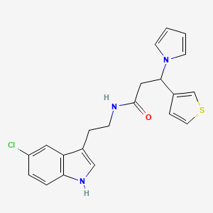 N-[2-(5-chloro-1H-indol-3-yl)ethyl]-3-(1H-pyrrol-1-yl)-3-(3-thienyl)propanamide