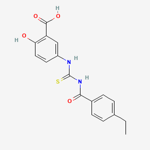 5-({[(4-Ethylphenyl)carbonyl]carbamothioyl}amino)-2-hydroxybenzoic acid