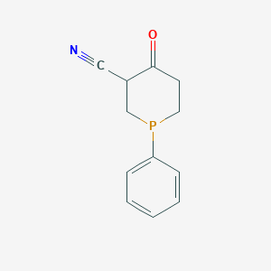 4-Oxo-1-phenylphosphinane-3-carbonitrile