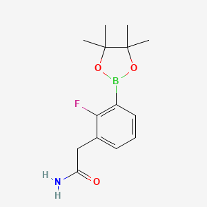 2-(2-Fluoro-3-(4,4,5,5-tetramethyl-1,3,2-dioxaborolan-2-yl)phenyl)acetamide