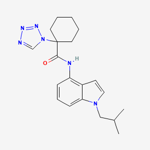 N-[1-(2-methylpropyl)-1H-indol-4-yl]-1-(1H-tetrazol-1-yl)cyclohexanecarboxamide