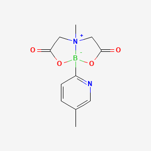 4-Methyl-8-(5-methylpyridin-2-yl)-2,6-dioxohexahydro-[1,3,2]oxazaborolo[2,3-b][1,3,2]oxazaborol-4-ium-8-uide