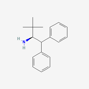 molecular formula C18H23N B13354948 (R)-3,3-Dimethyl-1,1-diphenylbutan-2-amine 