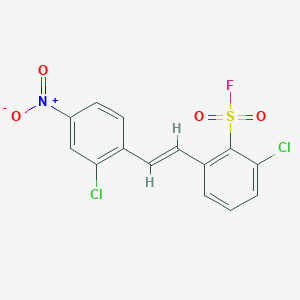 2-Chloro-6-(2-chloro-4-nitrostyryl)benzene-1-sulfonyl fluoride